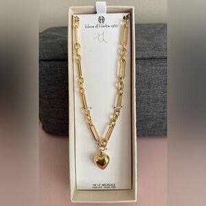 House of Harlow 1960 Gold Heart Necklace